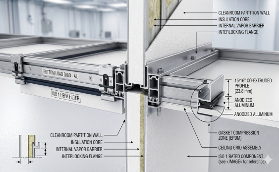 Gasketed grid cross-section