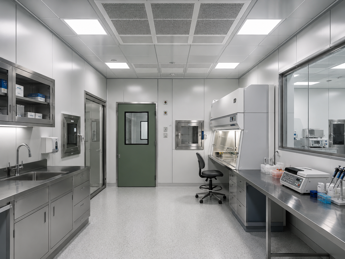 Sala de muestras del hospital