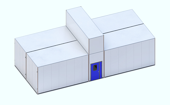 El sistema de paredes desmontables es una tecnología clave en las salas blancas modulares.
    